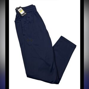 Under Armour Men's Fleece Pants 1373360 Navy Blue Medium Logo Straight Leg New